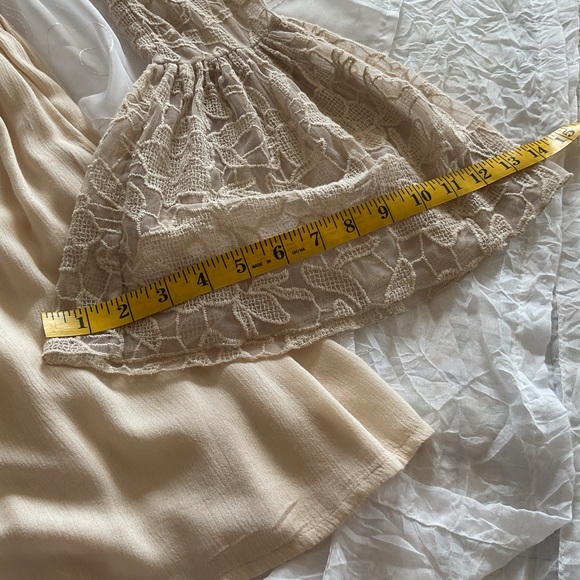 Free People Women’s Small Beige Bell Sleeve Mini Dress - Picture 13 of 14